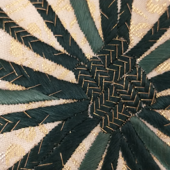 Vintage Obi Authentic Japanese from Japan mid century f 90's Neutrals & Metallic - Picture 5 of 12